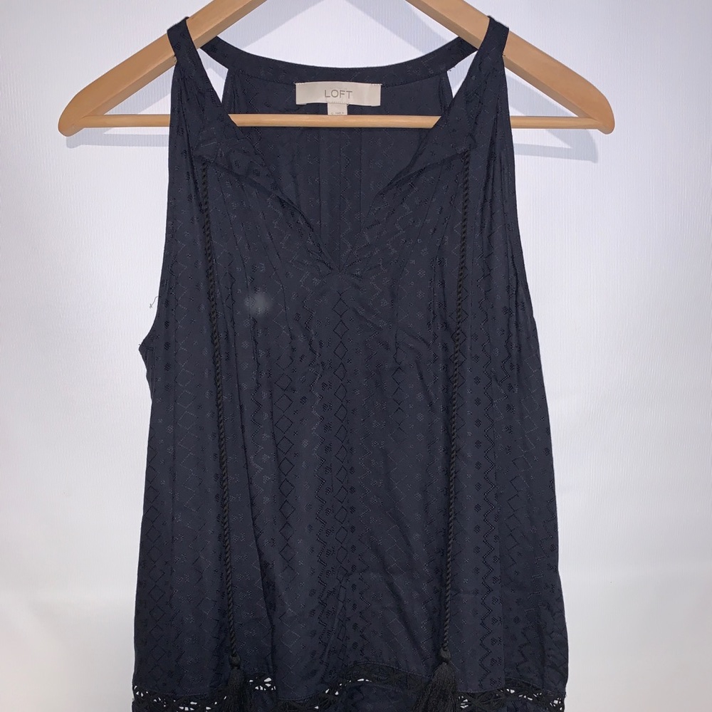 Loft Navy Blue Tank Top
